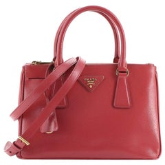 Prada Double Zip Lux Tote Vernice Saffiano Leather Mini