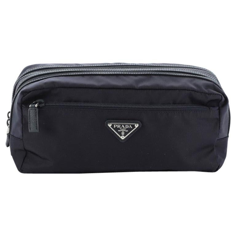 Prada Double Zip Toiletry Pouch Tessuto Medium at 1stDibs