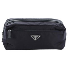 Prada Double Zip Toiletry Pouch Tessuto Medium