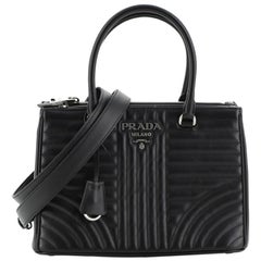 Prada Double Zip Tote Diagramme Quilted Leather Small
