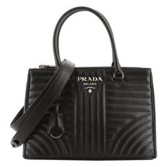 Prada Double Zip Tote Diagramme Quilted Leather Small