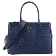 Prada Double Zip Tote Diagramme Quilted Leather Small