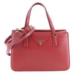 Prada Double Zip Tote Vernice Saffiano Leather Mini 