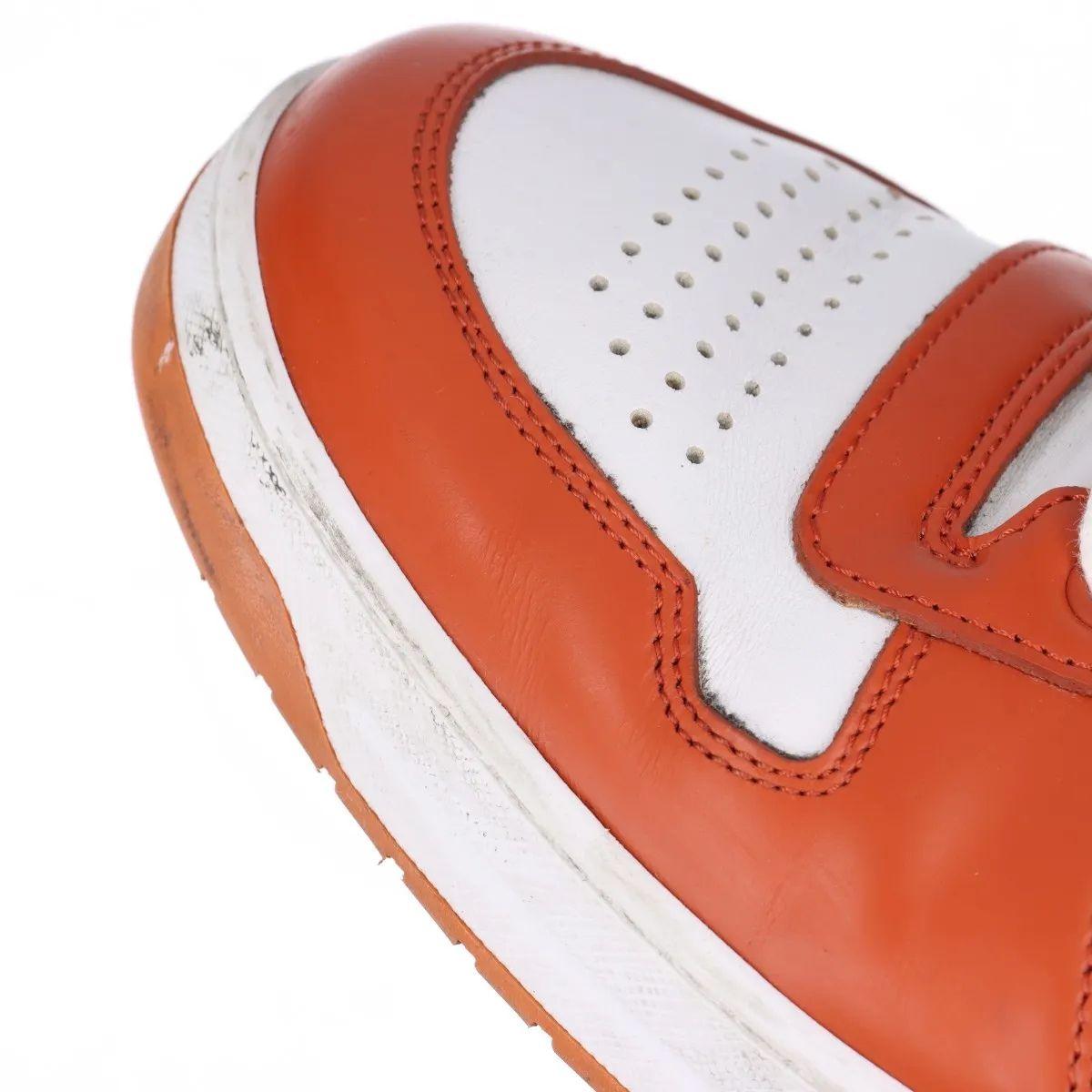 Prada Downtown Leather Sneaker Brown x White en vente 6