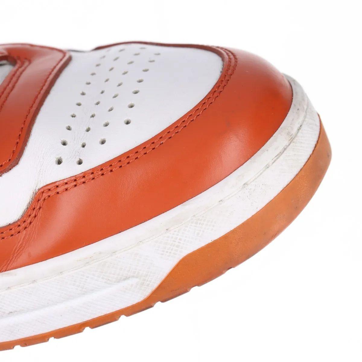Prada Downtown Leather Sneaker Brown x White en vente 8