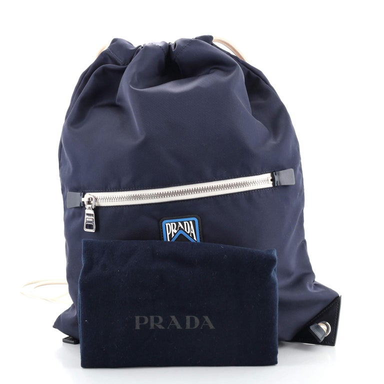Prada Drawstring Backpack Tessuto Medium at 1stDibs