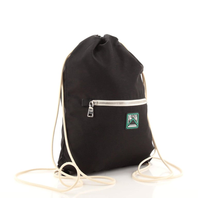 Prada Drawstring Backpack Prada Drawstring Backpack Tessuto Medium at 1stDibs