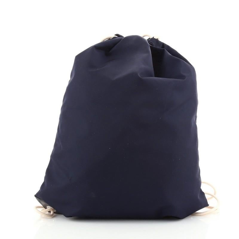 Prada Drawstring Backpack Tessuto Medium In Good Condition In NY, NY