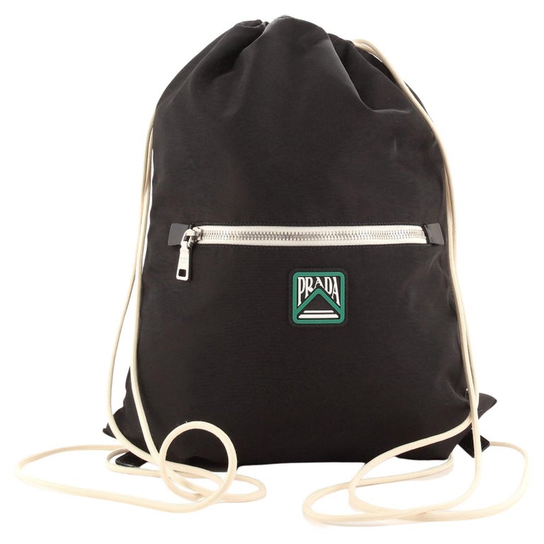Prada Drawstring Backpack Prada Drawstring Backpack Tessuto Medium at 1stDibs