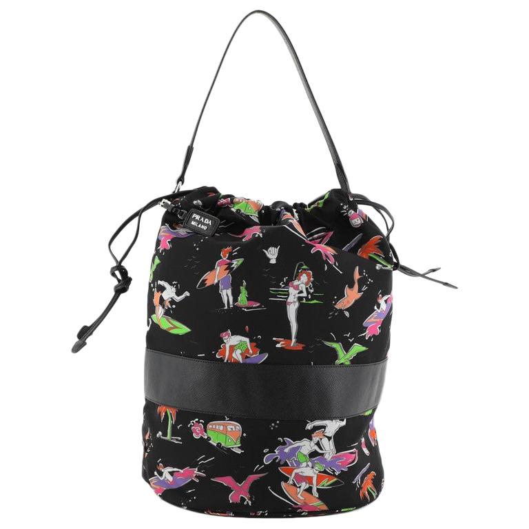 prada drawstring bucket bag