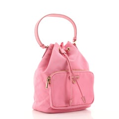 Prada Kordelzug Bucket Bag Tessuto Klein