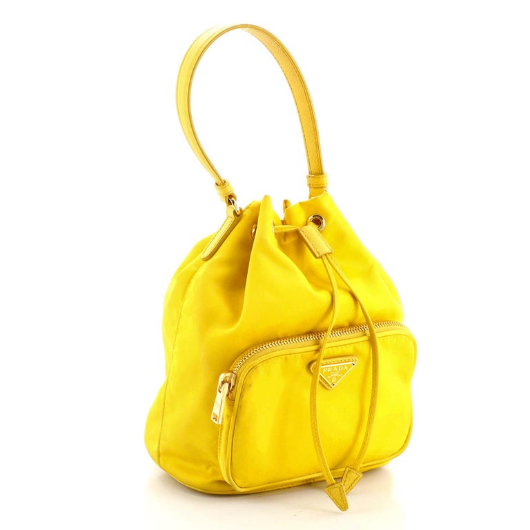 Prada Drawstring Bucket Bag Tessuto Small at 1stDibs