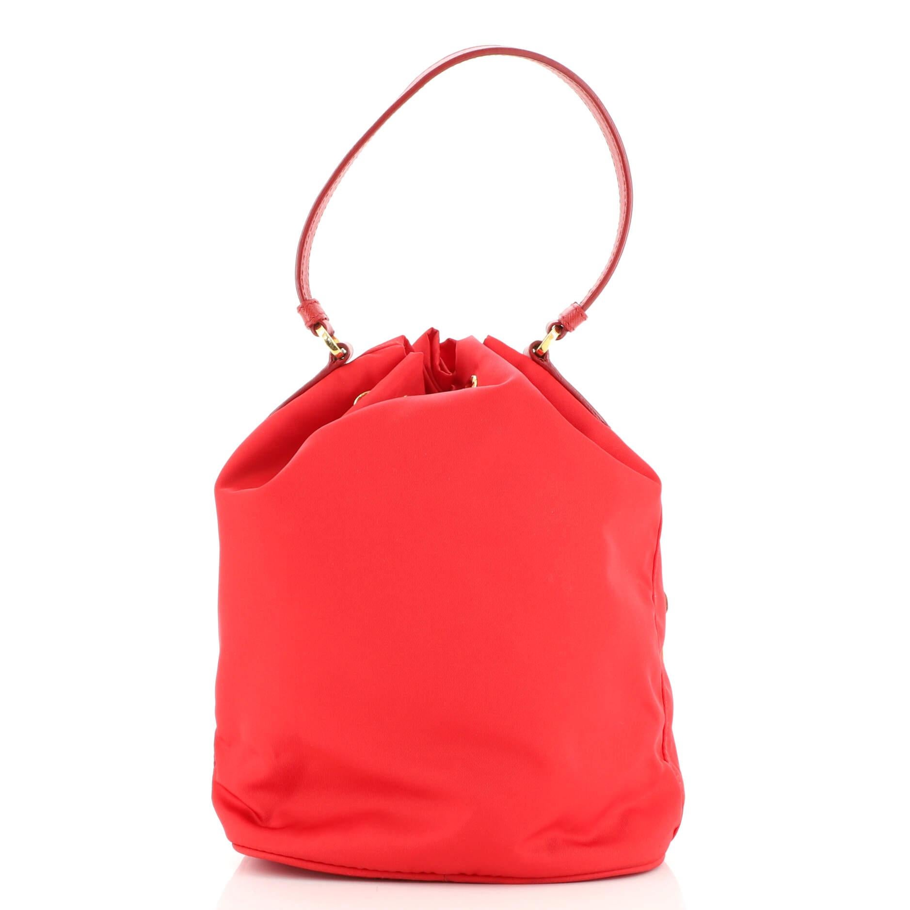 Prada Drawstring Bucket Bag Tessuto Small at 1stDibs prada mini