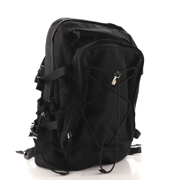 Prada Drawstring Backpack Prada Drawstring Multi Zip Pocket Backpack Tessuto Large at 1stDibs
