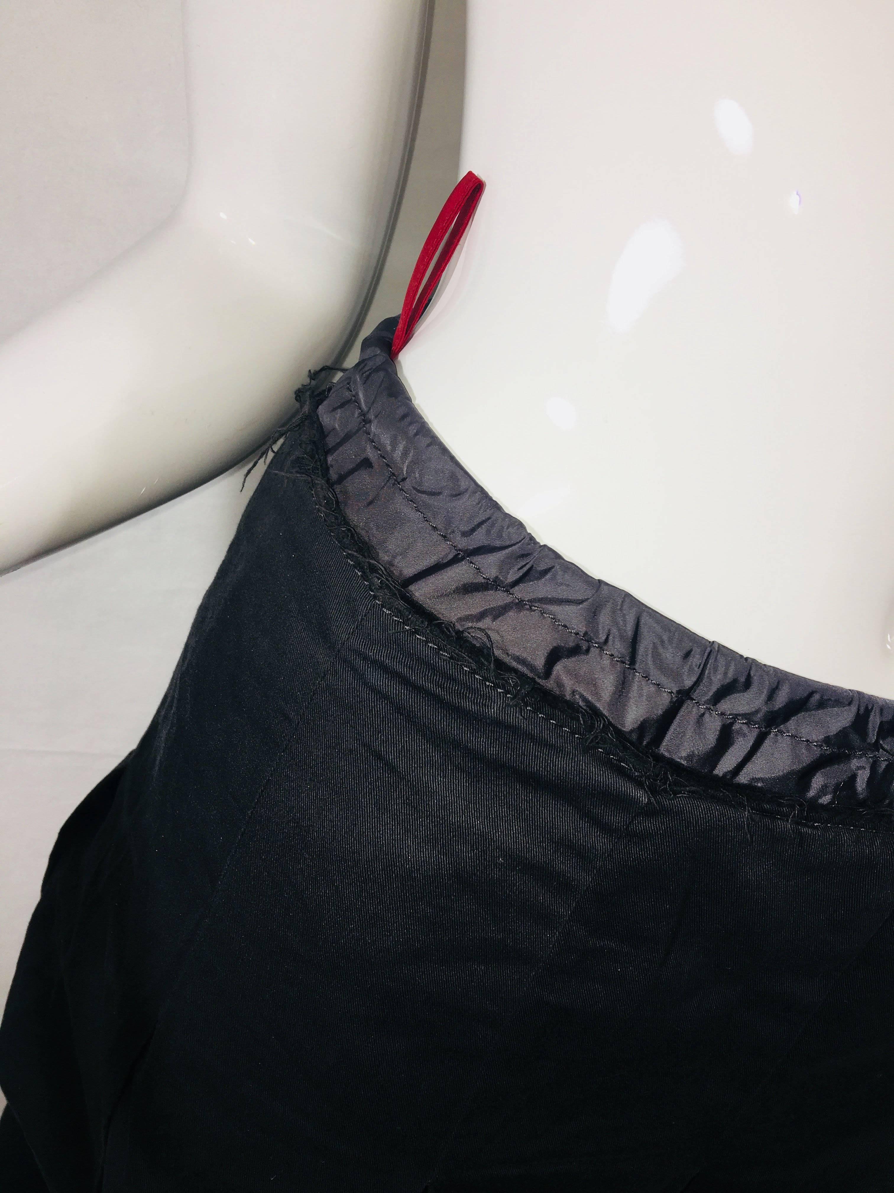 Black Prada Drawstring Skirt