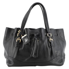 Prada Drawstring Tassel Tote Cervo Leather