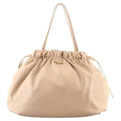 Prada Drawstring Tote Soft Calf Large