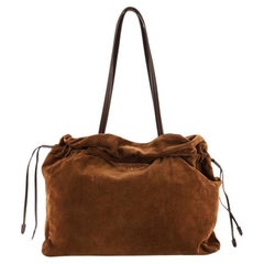 Prada Drawstring Tote Suede Large
