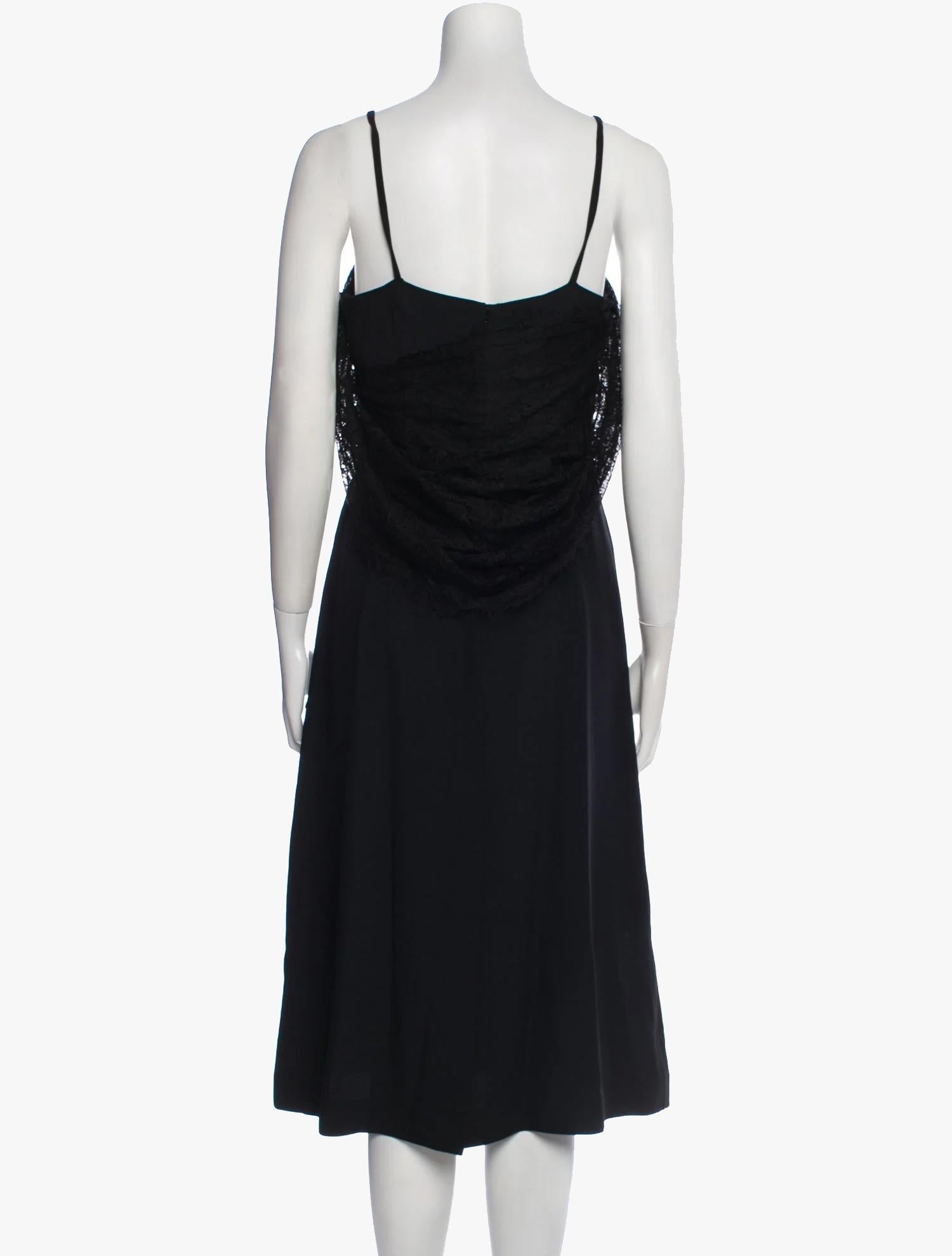 Black Prada dress with flower accent, FW 2019 Collection For Sale