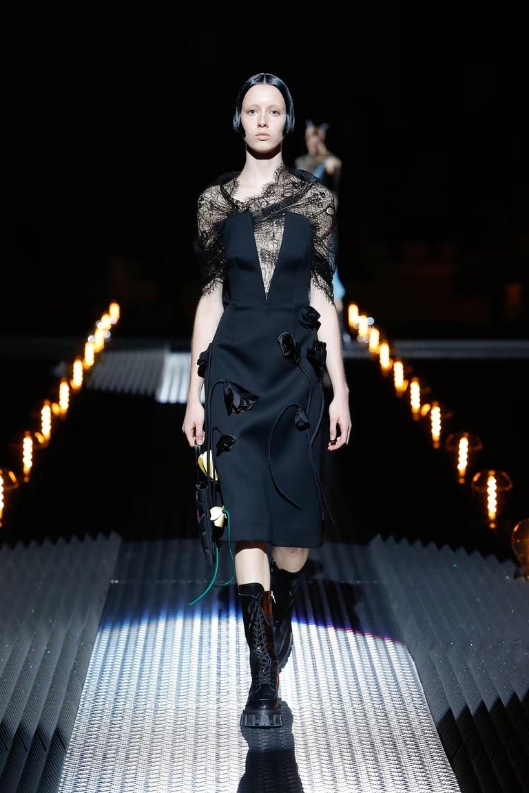 sachin and babi light blue dress Prada Menswear Prada Evening Dresses 2019 Prada FW19 Menswear #8 Tagwalk:  The Fashion Search Engine