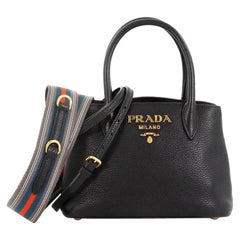 Prada Dual Strap Convertible Open Tote Vitello Daino Mini
