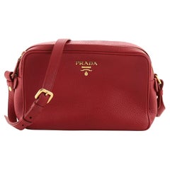 Prada Dual Strap Double Zip Camera Bag Vitello Daino