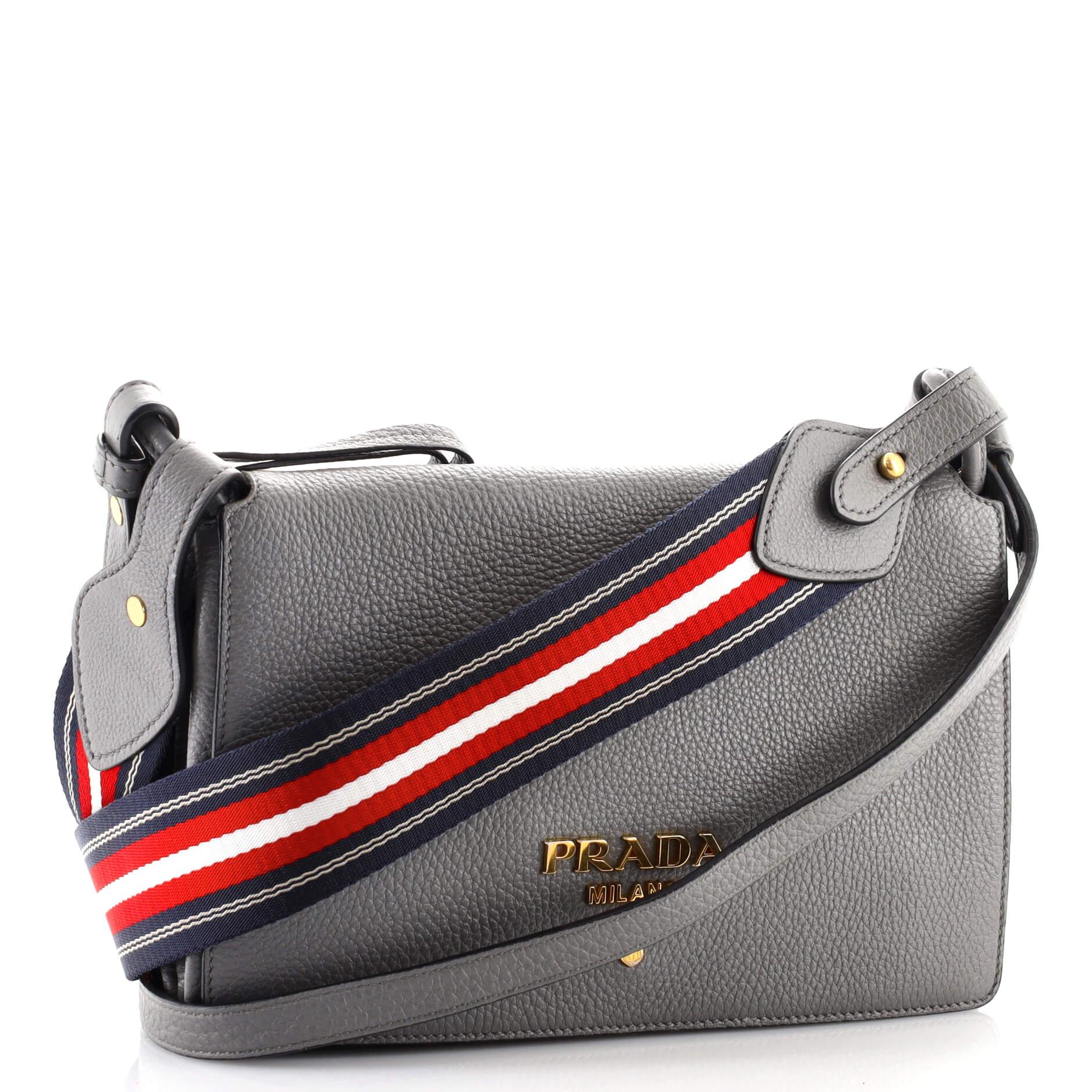 Condition: Very good. Creasing on exterior and strap, minor wear on base corners, cracking on strap base trim and flap opening corner wax edges. Small stain on front opening edge, scratches on hardware.
Accessories: Extra Strap, With