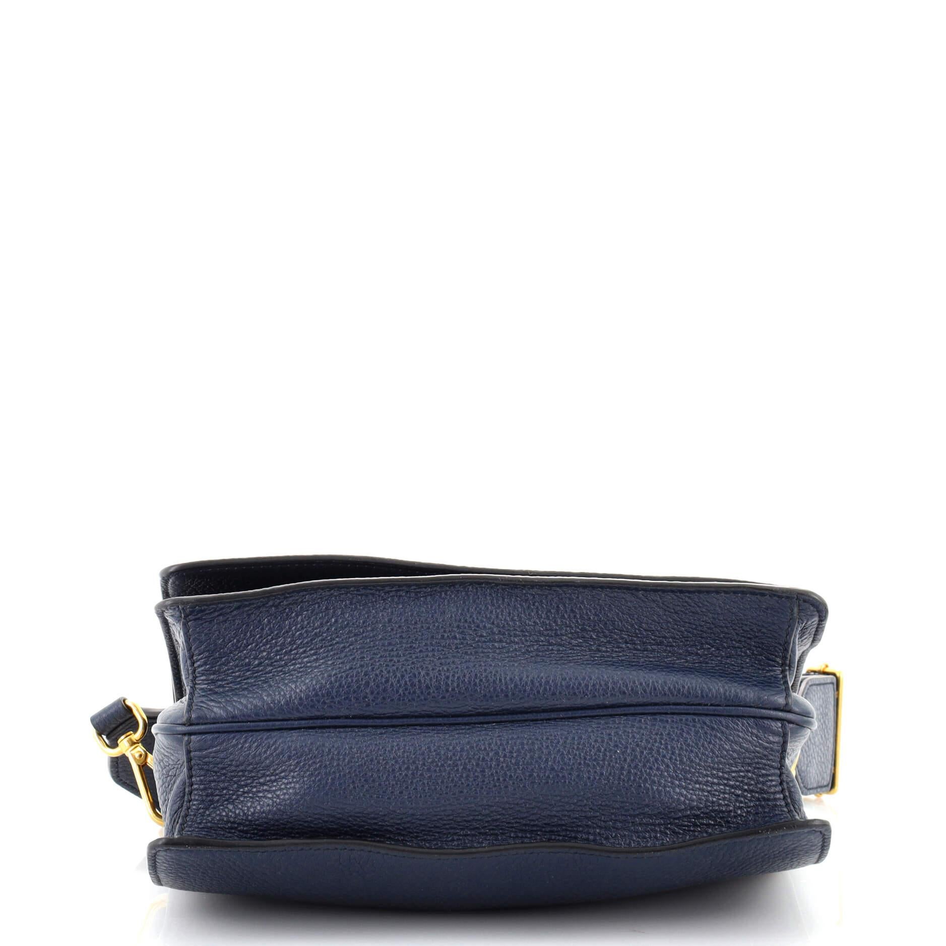 Prada Dual Strap Flap Crossbody Bag Vitello Daino Small In Good Condition In NY, NY