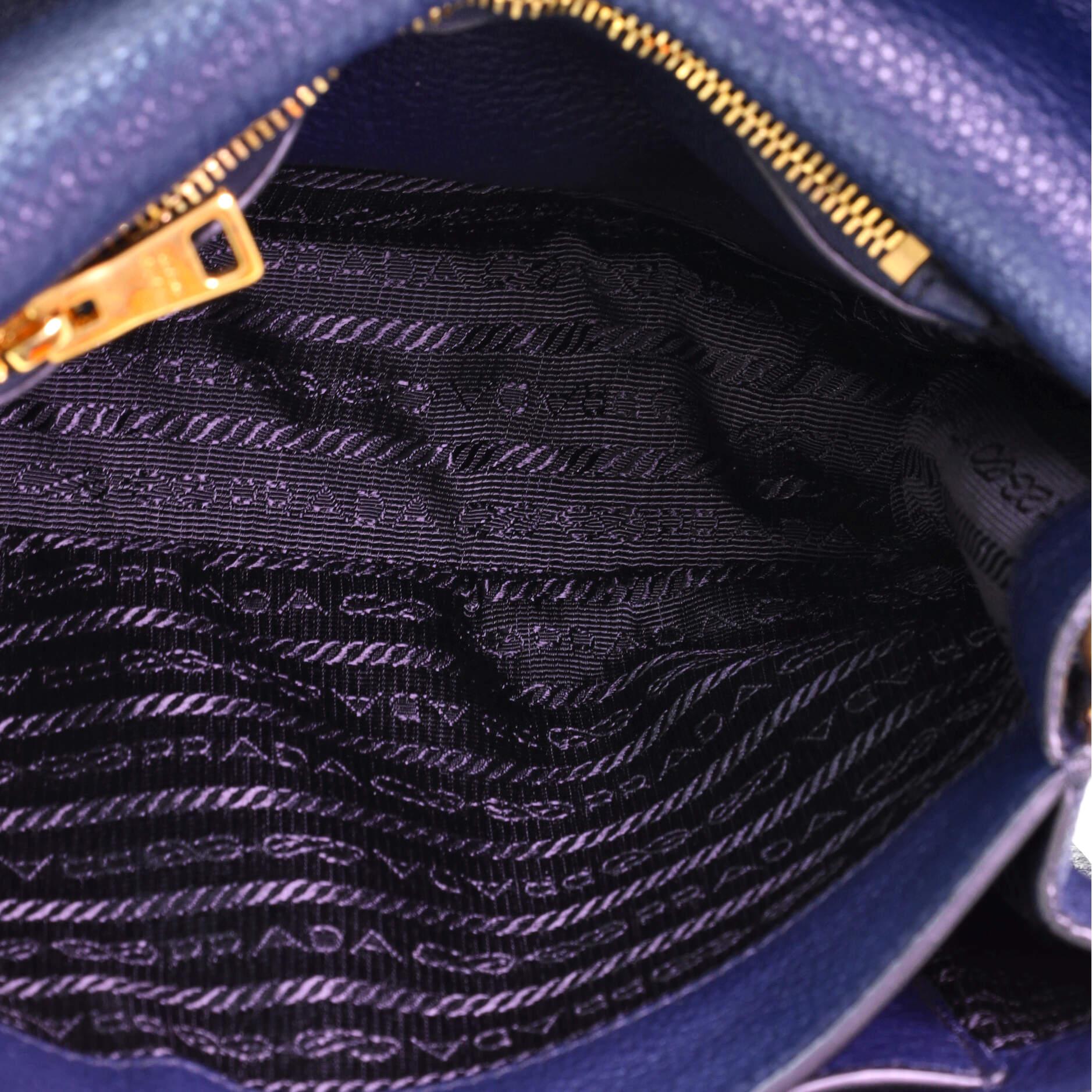 Women's or Men's Prada Dual Strap Flap Crossbody Bag Vitello Daino Small