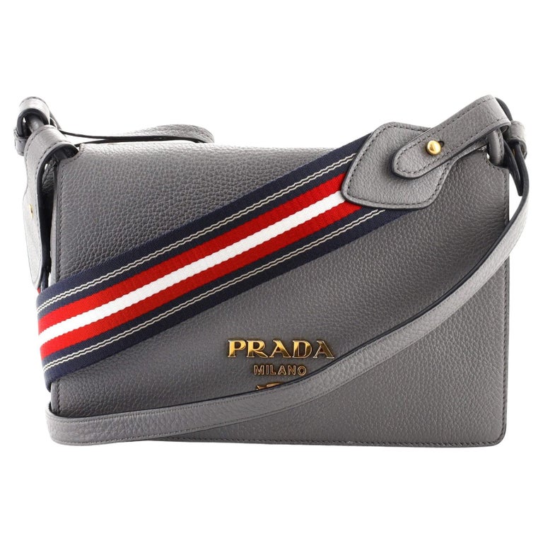 Prada Dual Strap Flap Crossbody Bag Vitello Daino Small