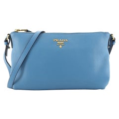 Prada Dual Strap Flat Crossbody Bag Vitello Daino Medium