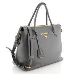 Prada Dual Strap Zip Tote Vitello Daino Medium
