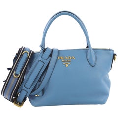 Prada Dual Strap Zip Tote Vitello Daino Small