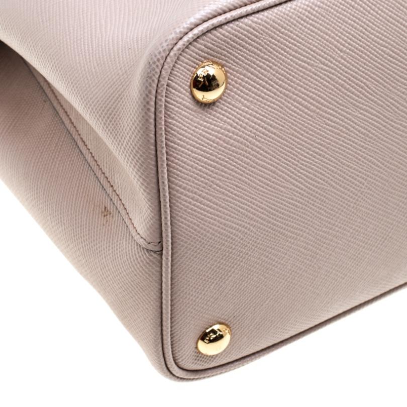 Prada Dusty Pink Leather Top Handle Bag 5