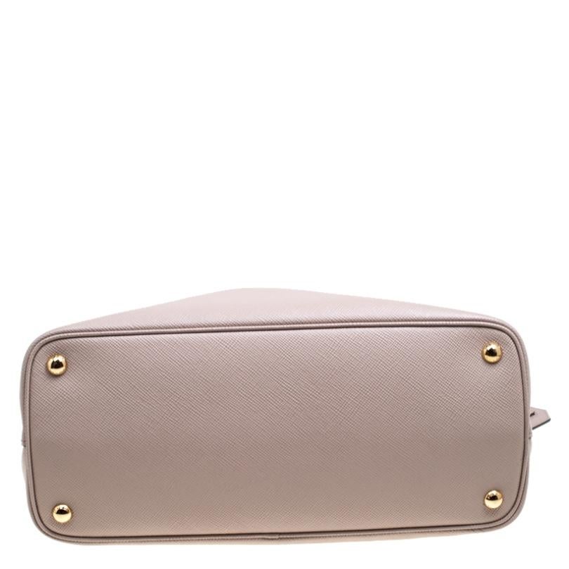 Women's Prada Dusty Pink Leather Top Handle Bag
