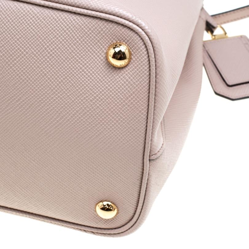 Prada Dusty Pink Leather Top Handle Bag 4
