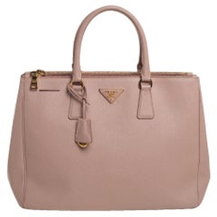 Prada Dusty Pink Saffiano Lux Leather Large Galleria Tote