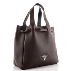 Prada Dynamique Belted Tote Leather Medium