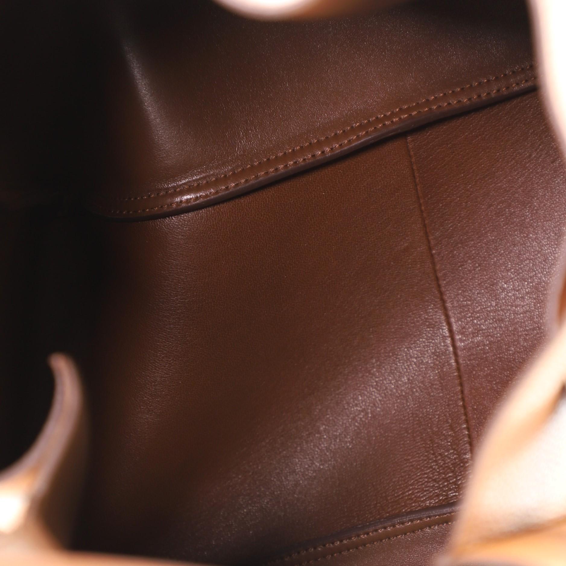 Brown Prada Dynamique Belted Tote Leather Medium