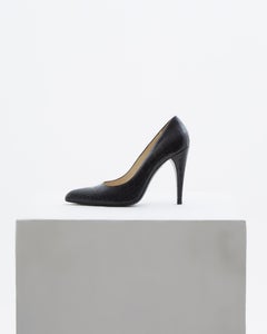 Prada early 2000s exotic croc high heel pump