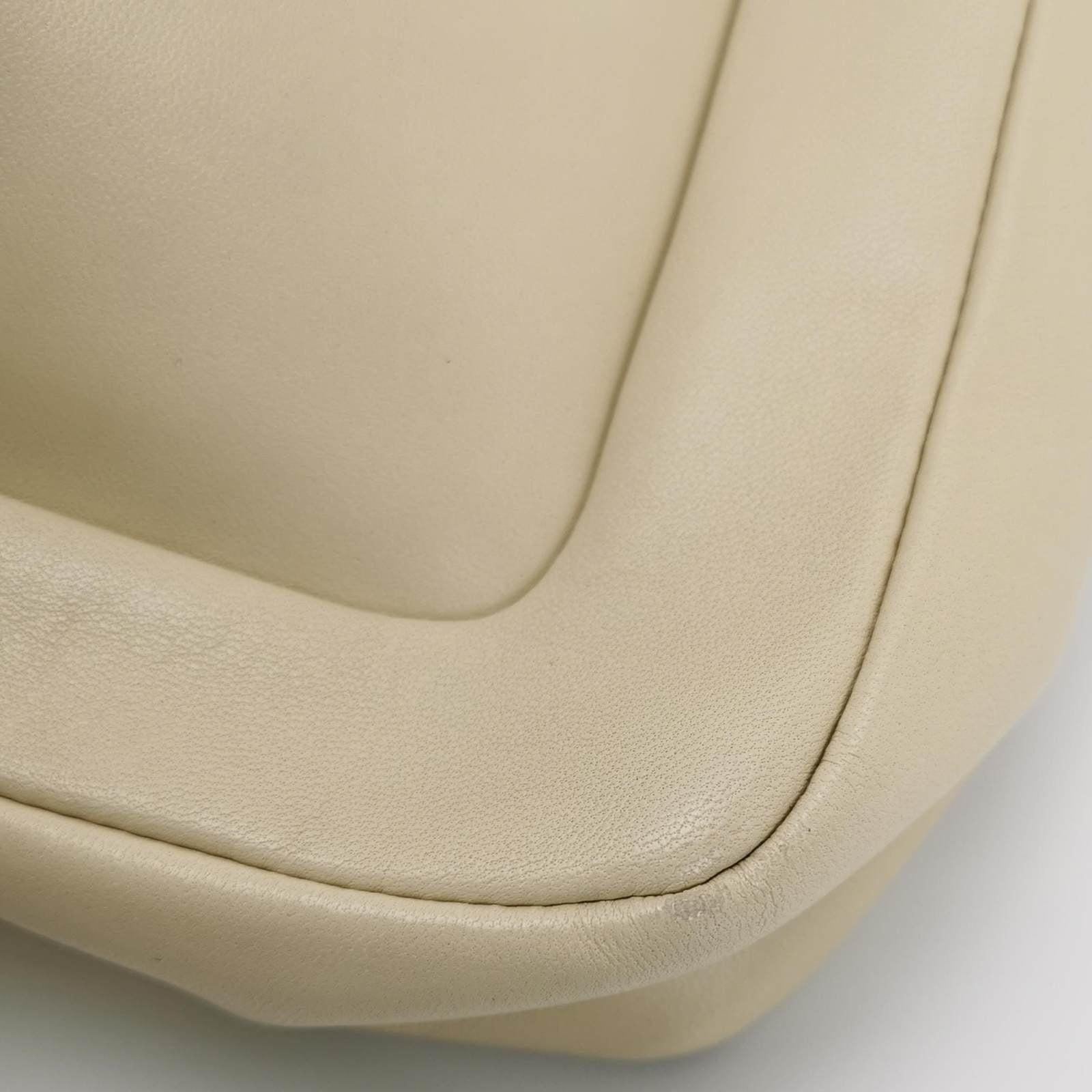 Prada East West Camera Bag Cream White Lambskin Leather with Gold-tone Hardware For Sale 7