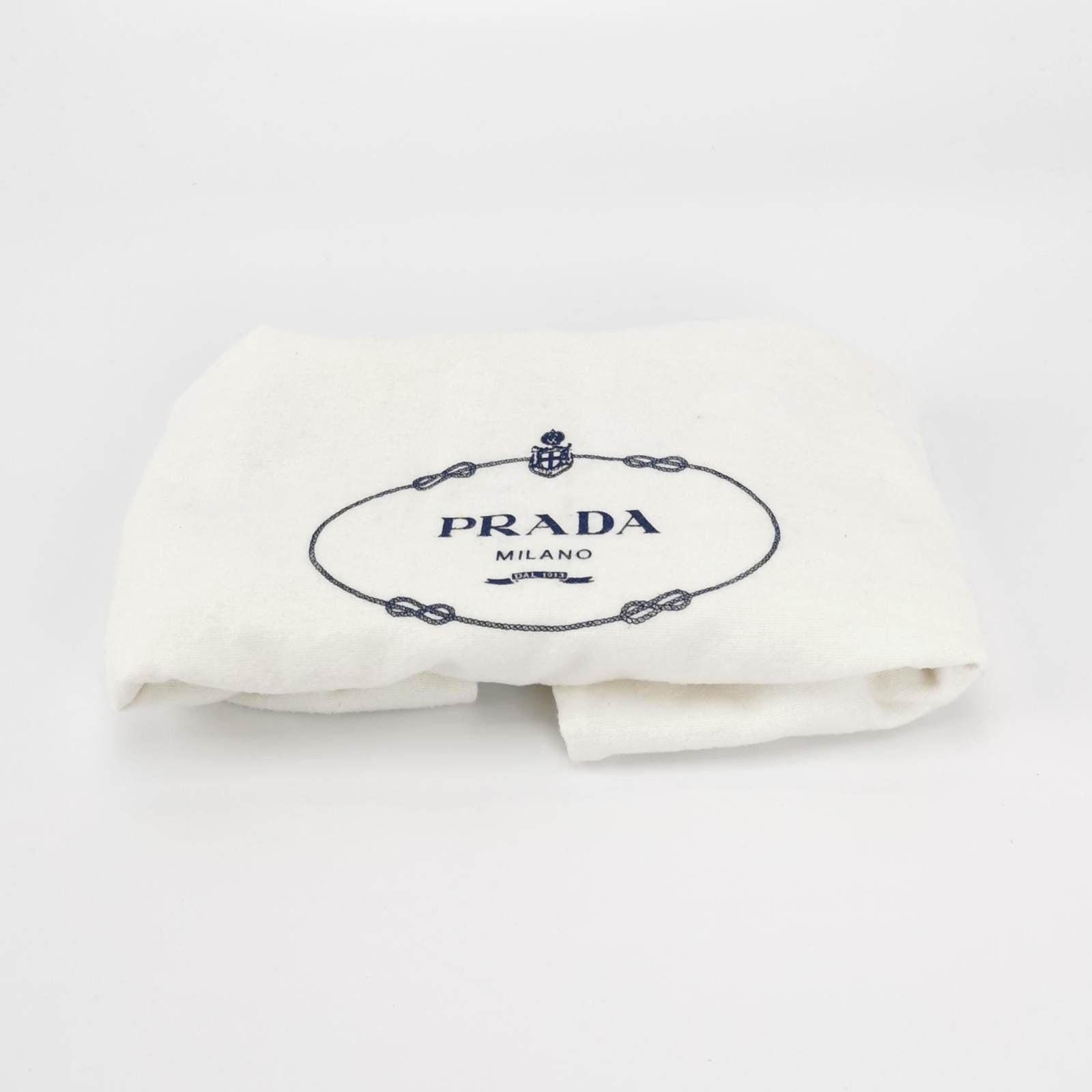 Prada East West Camera Bag Cream White Lambskin Leather with Gold-tone Hardware For Sale 13