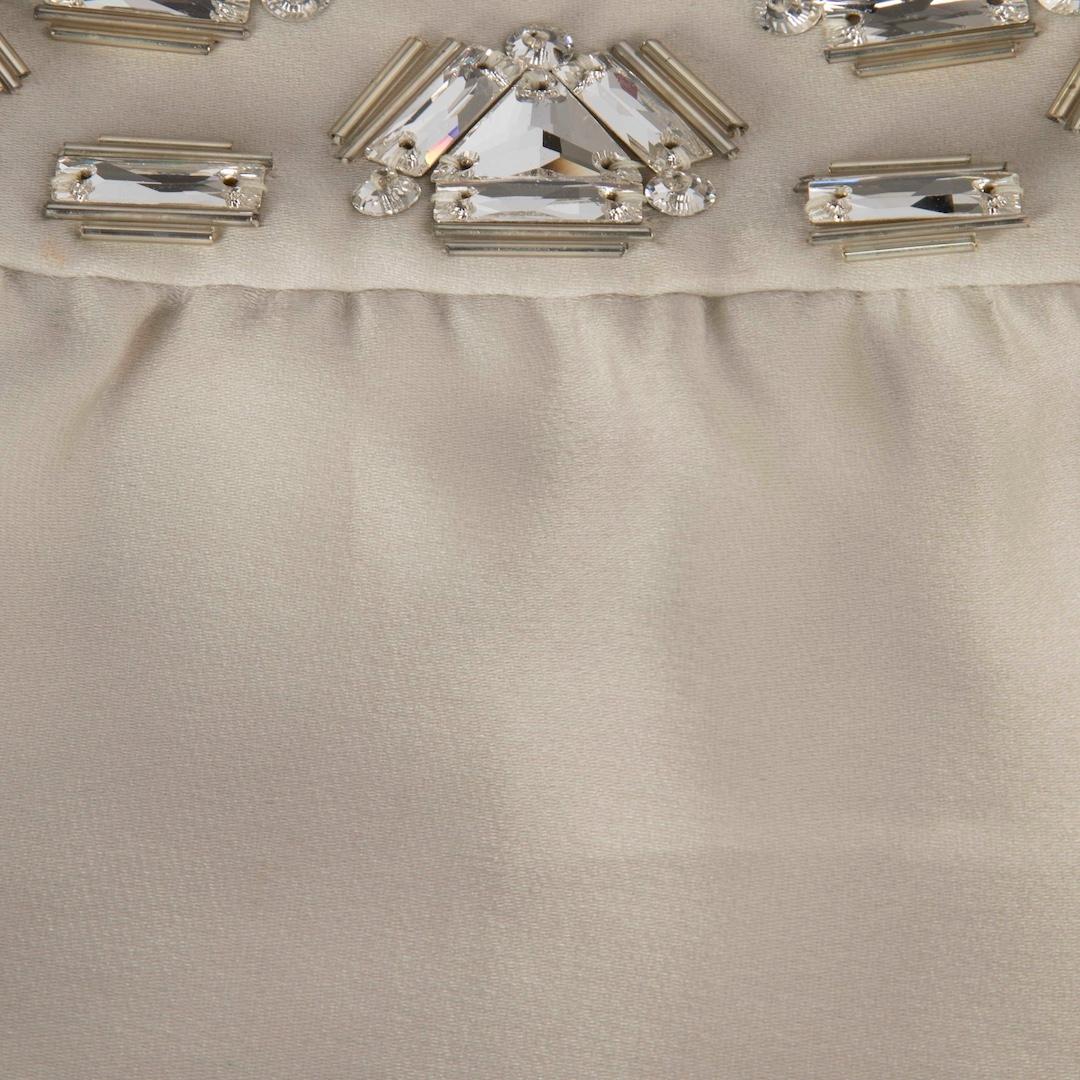 Prada Ecru Embellished Coat & Dress Set Size M In Good Condition In London, GB