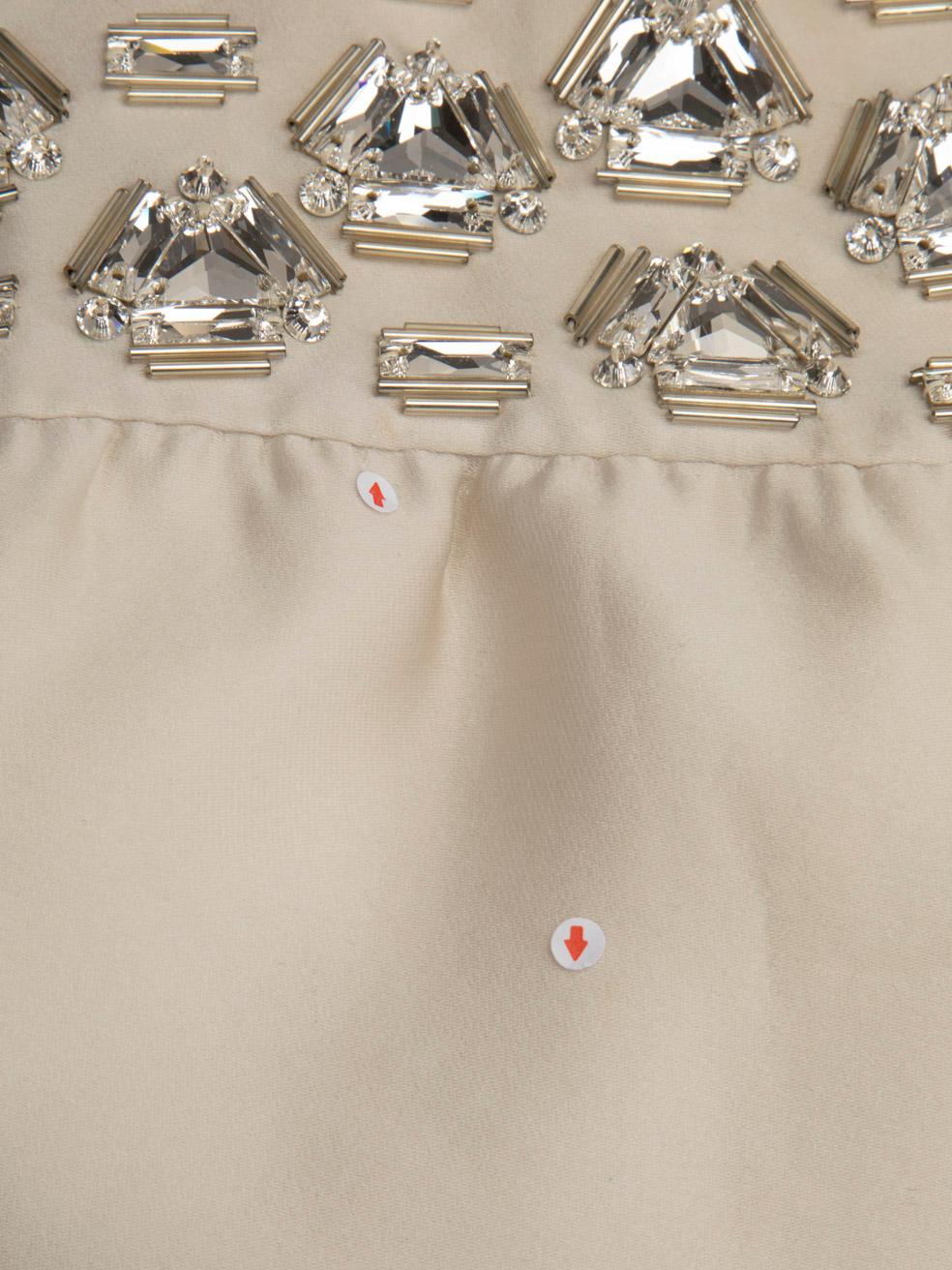 Prada Ecru Embellished Coat & Dress Set Size M 1