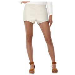 Prada Mini short en éponge écru Taille S