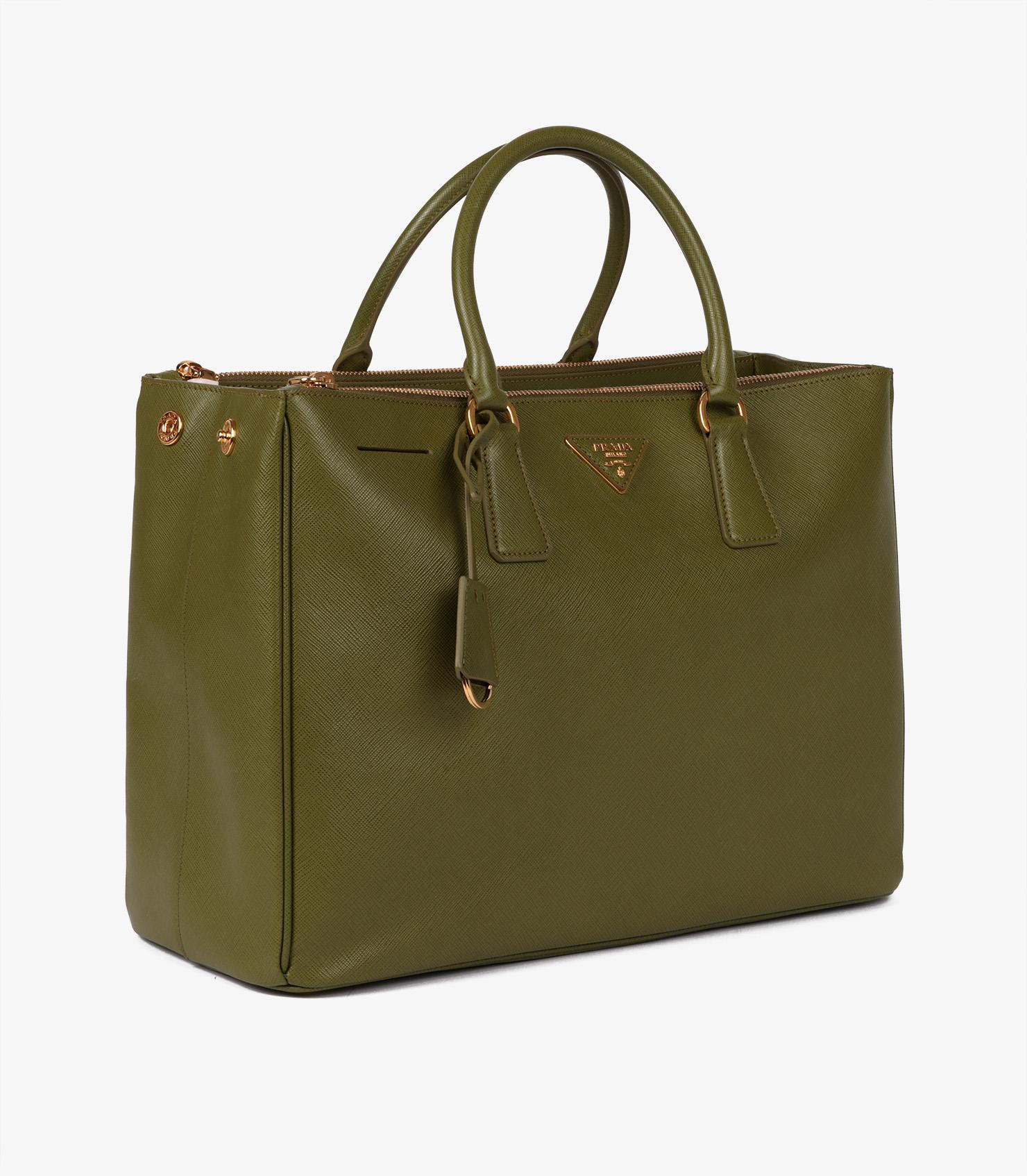 Brown Prada Edera Saffiano Lux Leather Large Galleria Tote