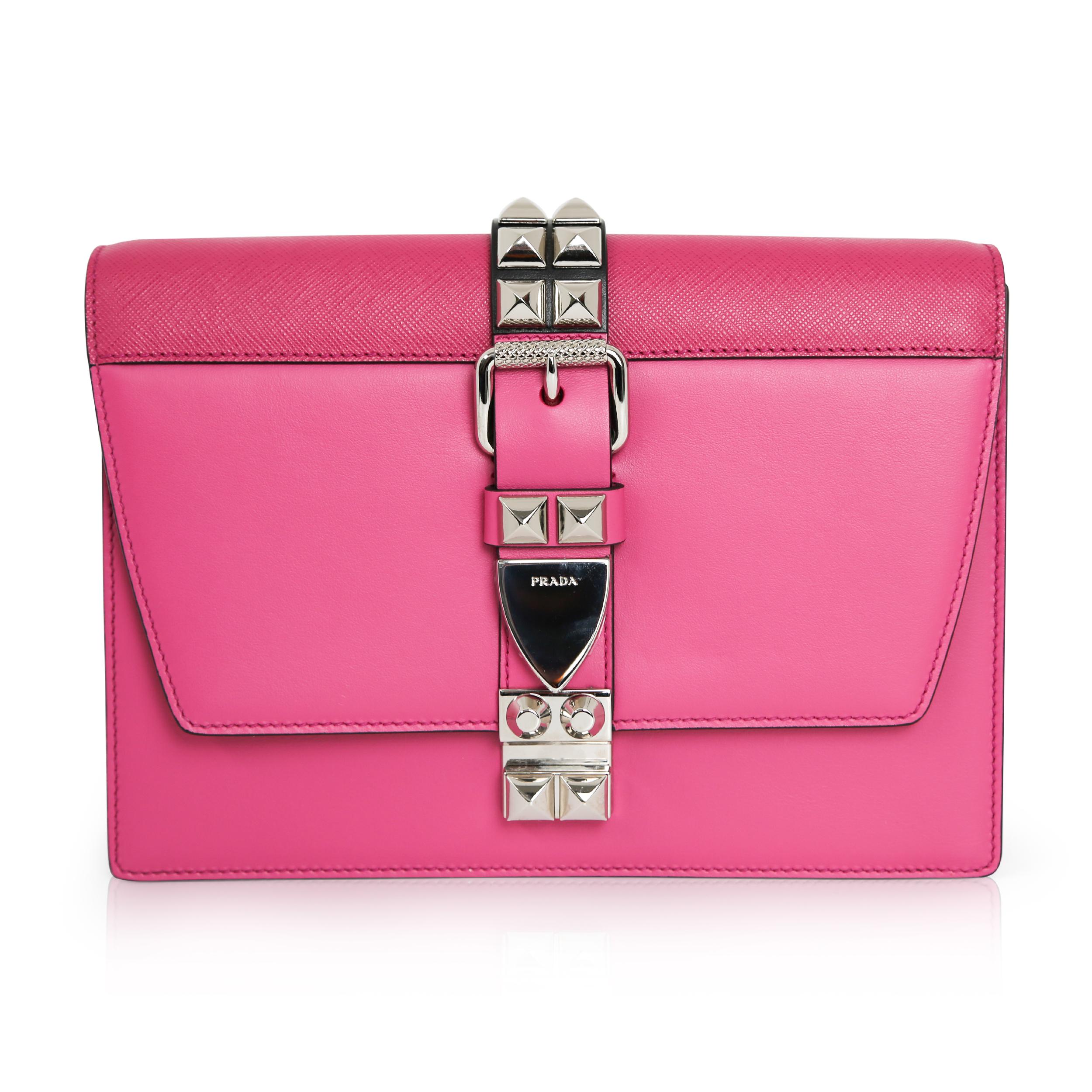 Prada Elektra Pink Crossbody Bag Unisexe en vente
