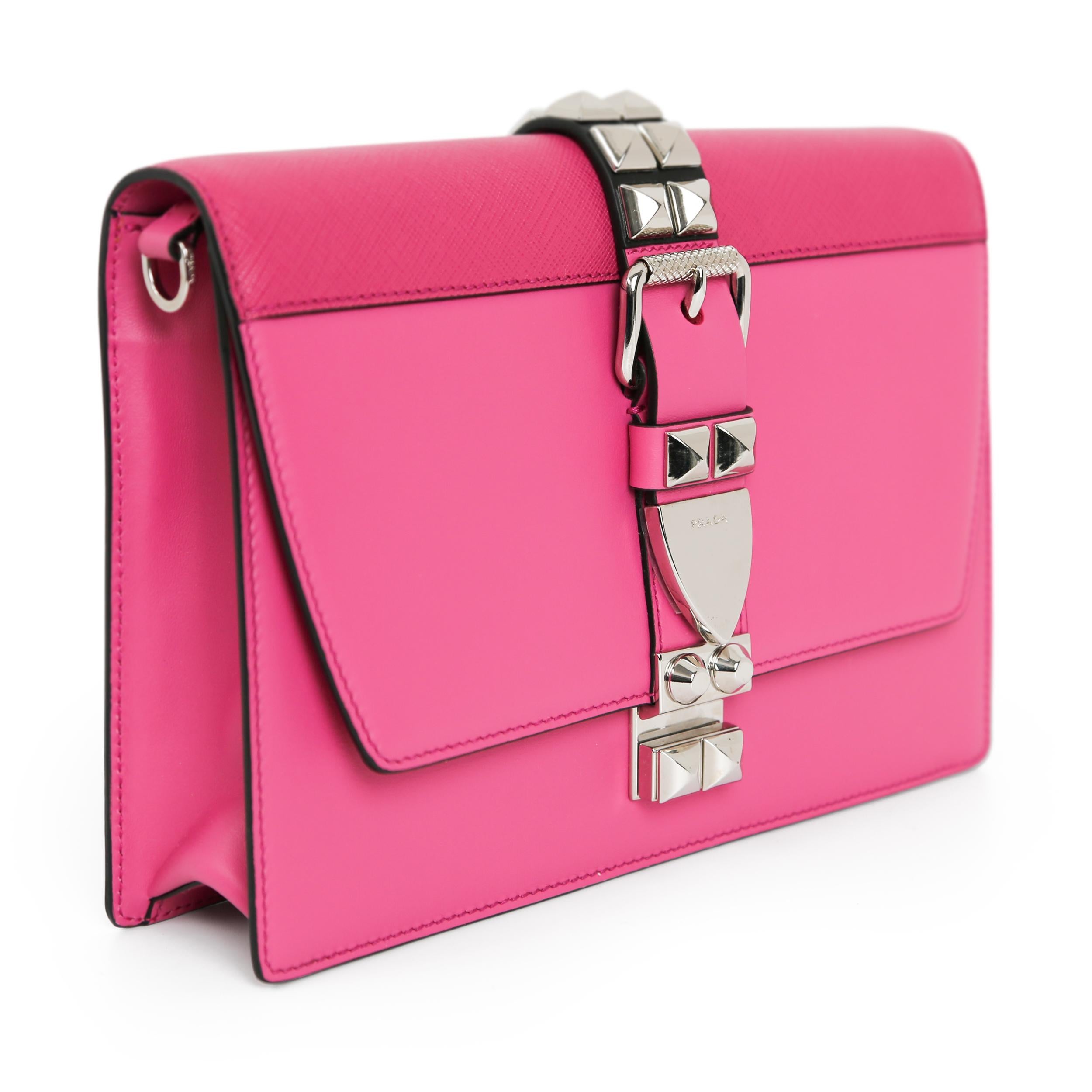 Prada Elektra Pink Crossbody Bag For Sale 2