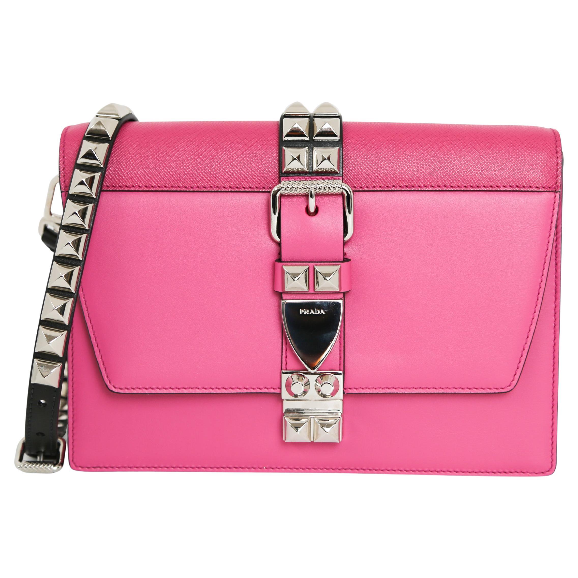 Prada Elektra Pink Crossbody Bag en vente