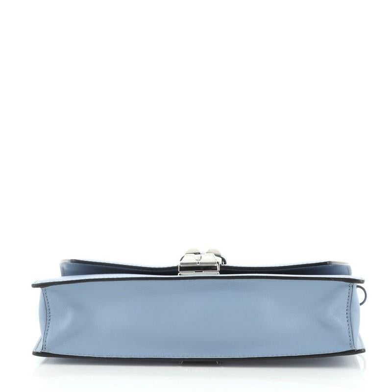 Blue Prada Elektra Shoulder Bag Studded Leather Small